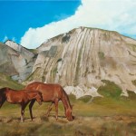 Divlji Konji (Prutaš) - 90x70, Ulje na platnu, umetnik Darko TOPALSKI