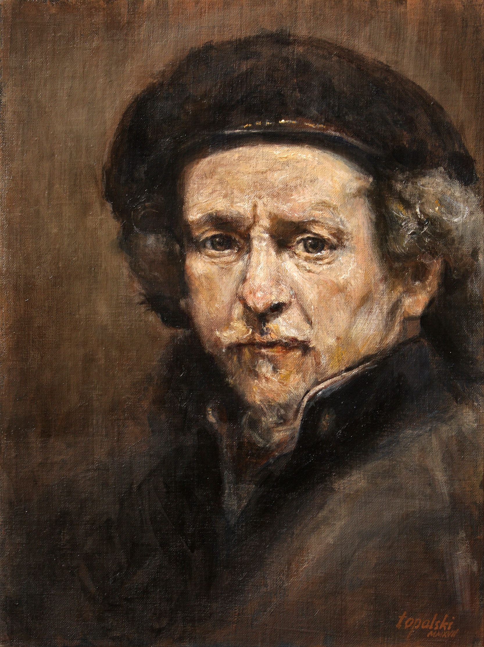 Rembrandt po Rembrandtu - 30x40cm, Ulje na Platnu na Šperu