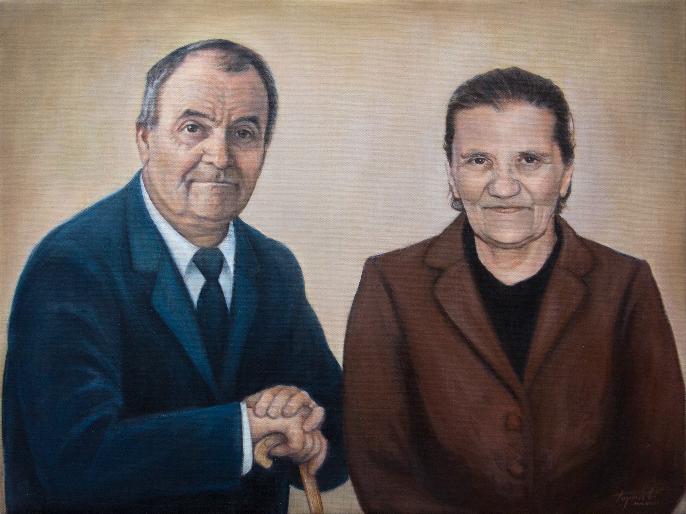 Umetnička slika Portret po narudzbini - 45x60cm-2023-Ulje na platnu - umetnik Darko Topalski