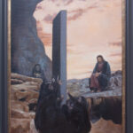 Black Rock - Uramljena 91x70cm Ulje na platnu - Umetnička slika Pejzaz - umetnik Darko TOPALSKI