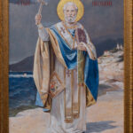 Sveti Nikola - Barokna Ikona po narudžbini - Umetnička slika 60x45cm Ulje na platnu 2025.- umetnik Darko TOPALSKI